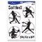 Party Central Club Pack of 72 Black and White Female Softball Sports Clings 17"